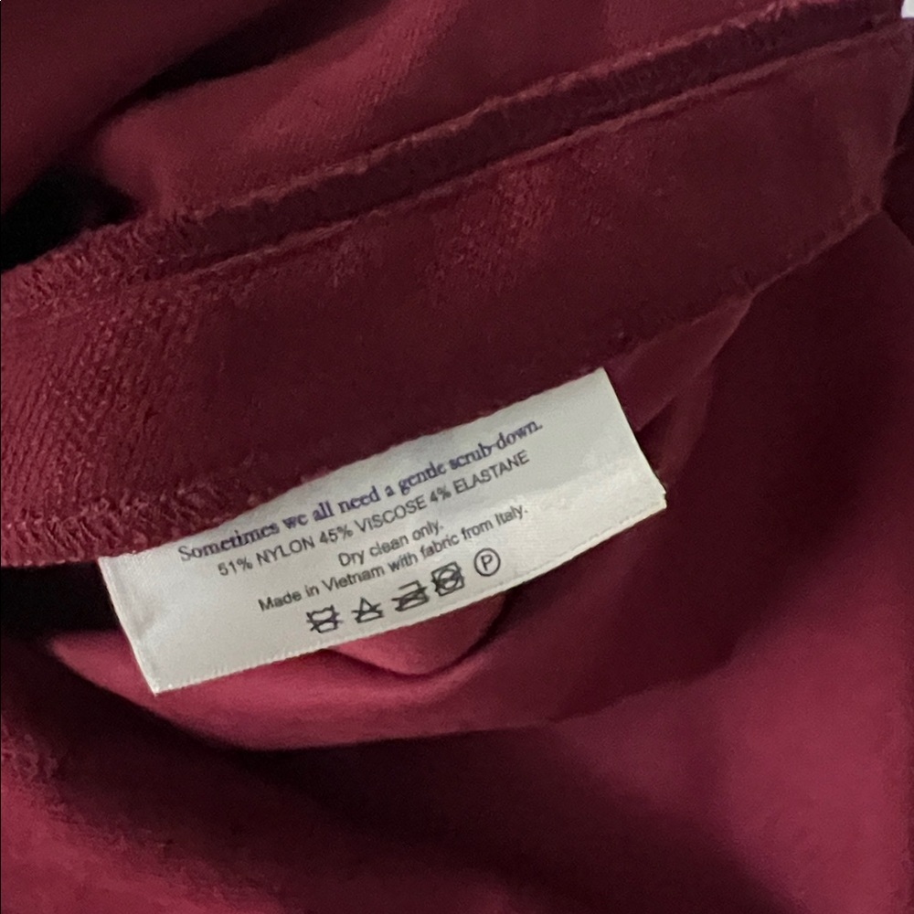M.M. Lafleur Sadie 2.0 Maroon Red Classy Twist Shoulder Blouse Top XS - Picture 9 of 9